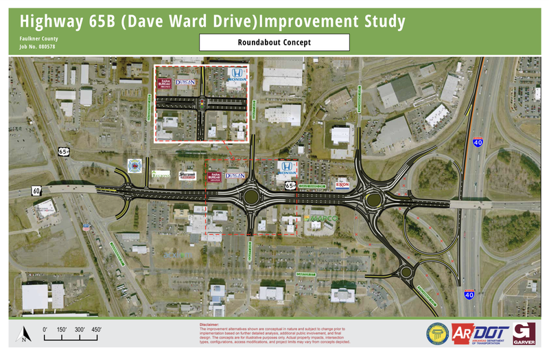 Highway 65B (Dave Ward Drive)Improvement Study - Roundabout Concept.png