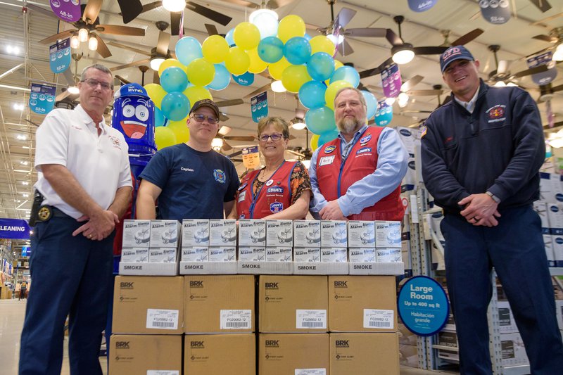 Lowe&#x27;s Home Improvement Conway donates smoke detectors to Conway Fire Department